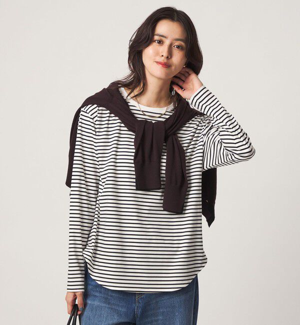 UNITED ARROWS green label relaxing「ラウンドヘム スムース ロングスリーブ プルオーバー カットソー」|Tシャツ・カットソー|