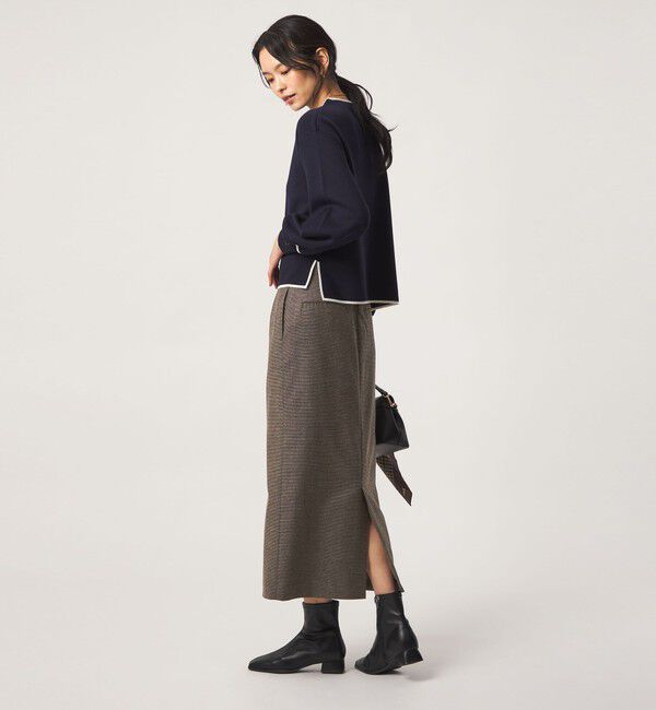 UNITED ARROWS green label relaxing「［size SHORT/TALLあり］ヘアライン タイトスカート ストレッチ」|タイト|
