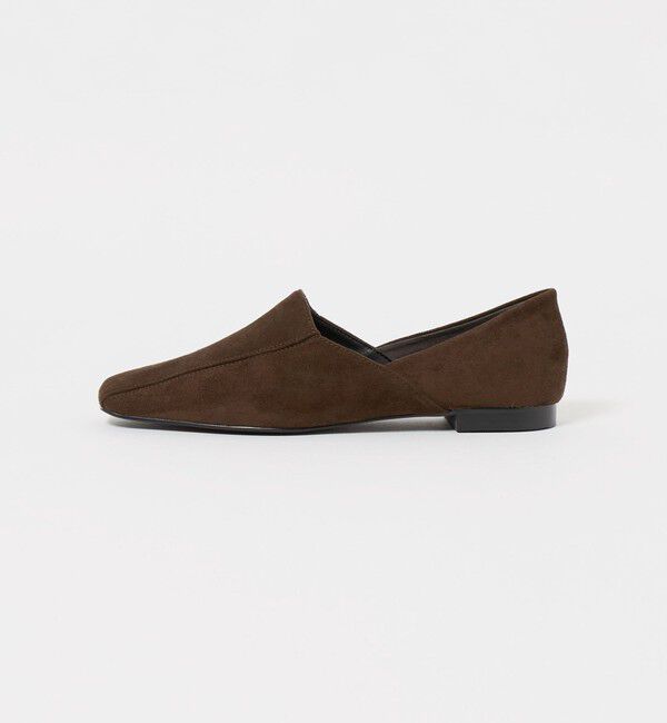 UNITED ARROWS green label relaxing「スクエアトゥ フラットシューズ」|ローファー|DK.BROWN