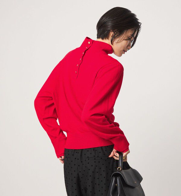 UNITED ARROWS green label relaxing「エブリニット 2WAY タートルネック ウォッシャブル」|ニット・セーター|RED