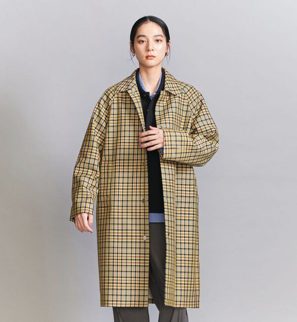 BEAUTY&YOUTH UNITED ARROWS「ステンカラー チェックコート」|ステンカラーコート|