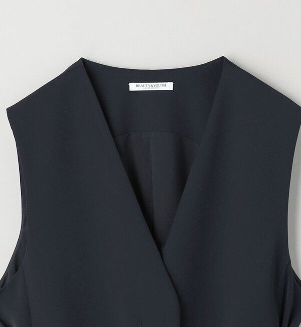 BEAUTY&YOUTH UNITED ARROWS「【WEB限定 Wardrobe DAILY MINIMAL】ダブルクロス リボンベルトジレ ウォッシャブル」|ベスト・ジレ|