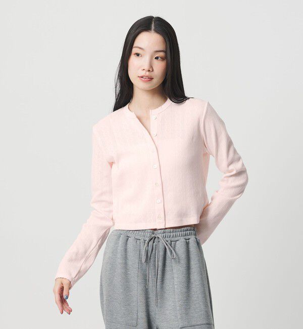 BEAUTY&YOUTH UNITED ARROWS「コットン パターンメッシュ カーディガン ウォッシャブル」|カーディガン|