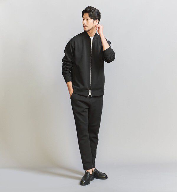 BEAUTY&YOUTH UNITED ARROWS「【WEB限定 WARDROBE SMART】ダブルニット ジップブルゾン/セットアップ対応【抗菌・防臭】」|ブルゾン・スタジャン|