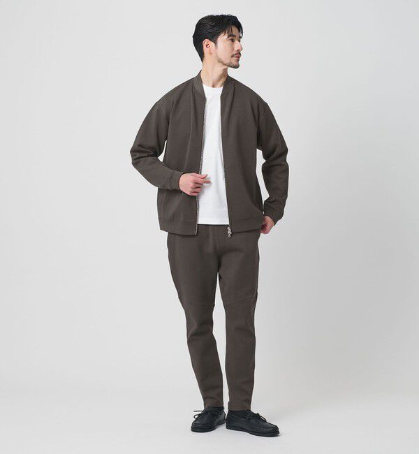 BEAUTY&YOUTH UNITED ARROWS「【WEB限定 WARDROBE SMART】ダブルニット ジップブルゾン/セットアップ対応【抗菌・防臭】」|ブルゾン・スタジャン|