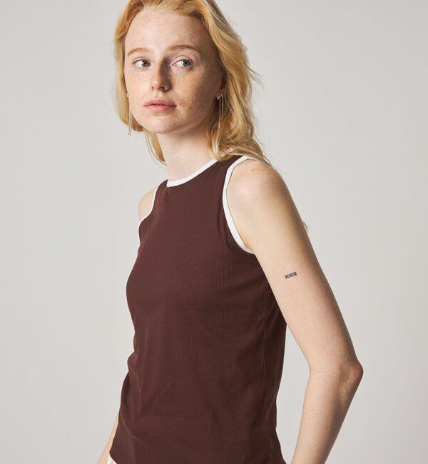 STEVEN ALAN「＜Steven Alan＞リンガー アメリカンスリーブ タンクトップ」|Tシャツ・カットソー|