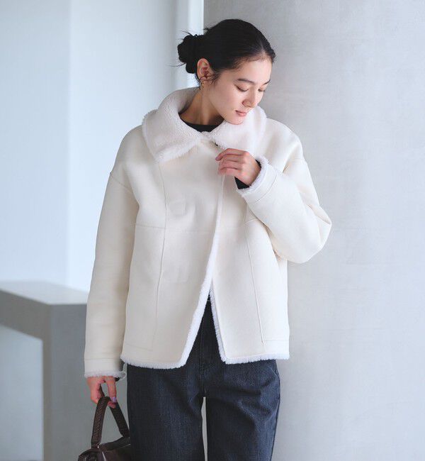 BEAUTY&YOUTH UNITED ARROWS「【WEB限定】ボア&times;フェイクムートン ループボタンジャケット 2WAY」|その他|