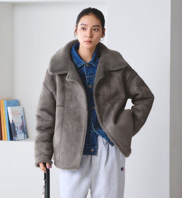 BEAUTY&YOUTH UNITED ARROWS「【WEB限定】ボア&times;フェイクムートン ループボタンジャケット 2WAY」|その他|