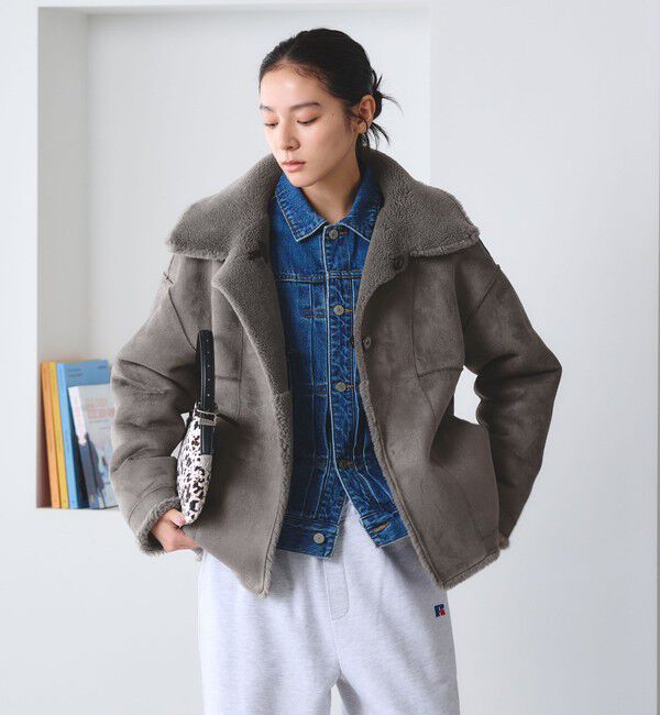 BEAUTY&YOUTH UNITED ARROWS「【WEB限定】ボア&times;フェイクムートン ループボタンジャケット 2WAY」|その他|