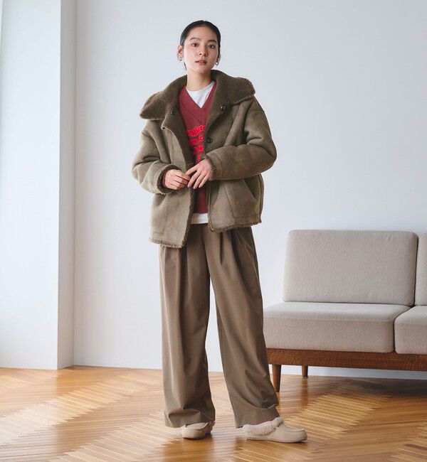 BEAUTY&YOUTH UNITED ARROWS「【WEB限定】ボア&times;フェイクムートン ループボタンジャケット 2WAY」|その他|