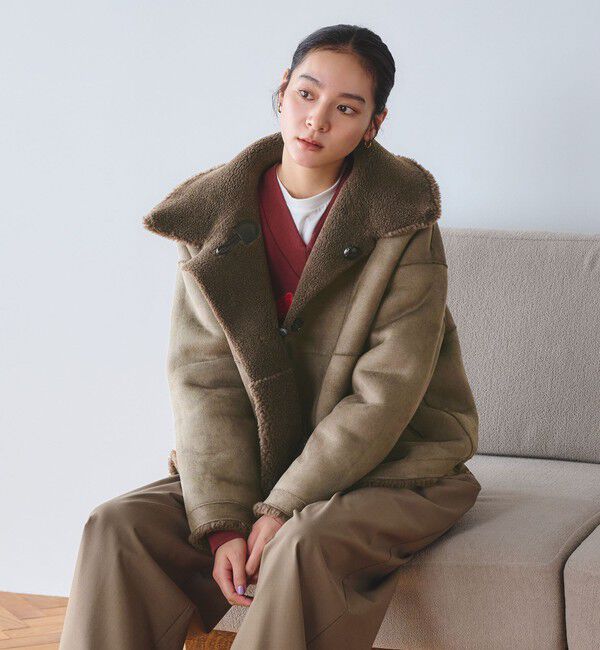 BEAUTY&YOUTH UNITED ARROWS「【WEB限定】ボア&times;フェイクムートン ループボタンジャケット 2WAY」|その他|