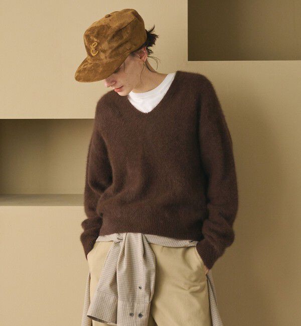 BEAUTY&YOUTH UNITED ARROWS「フォックスカシミヤブレンド Vネック ニットプルオーバー」|ニット・セーター|