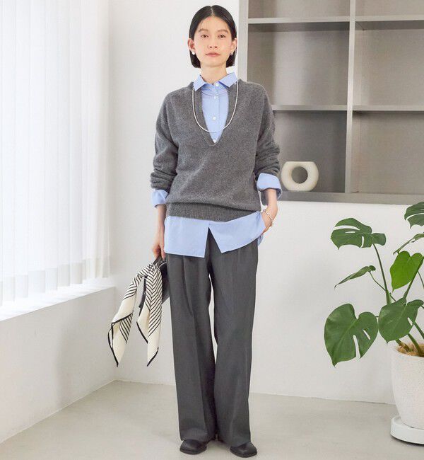 SHIPS for women「《一部予約》【実力派ベーシック】〈手洗い可能〉メルティ ウォーム タック ワイド パンツ」|その他|