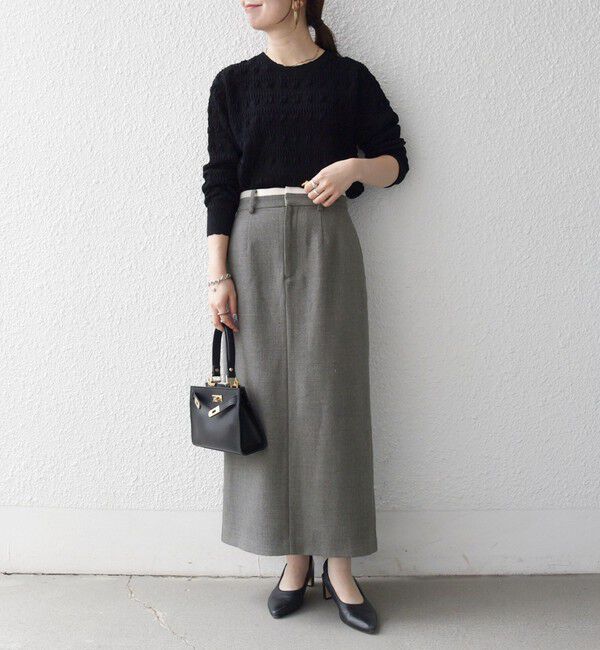 SHIPS any「《予約》〈洗濯機可能〉ウールライク ストレート イージー スカート［NAVY BLUE］」|スカート|