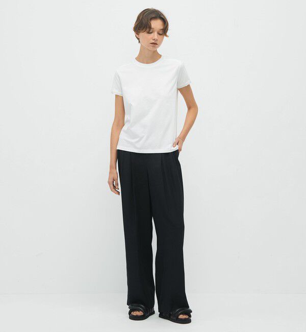 CABaN「コットン リブコンビクルーネックプルオーバー」|Tシャツ・カットソー|