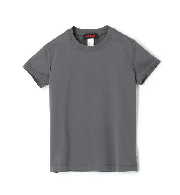 CABaN「コットン リブコンビクルーネックプルオーバー」|Tシャツ・カットソー|17 チャコールグレー