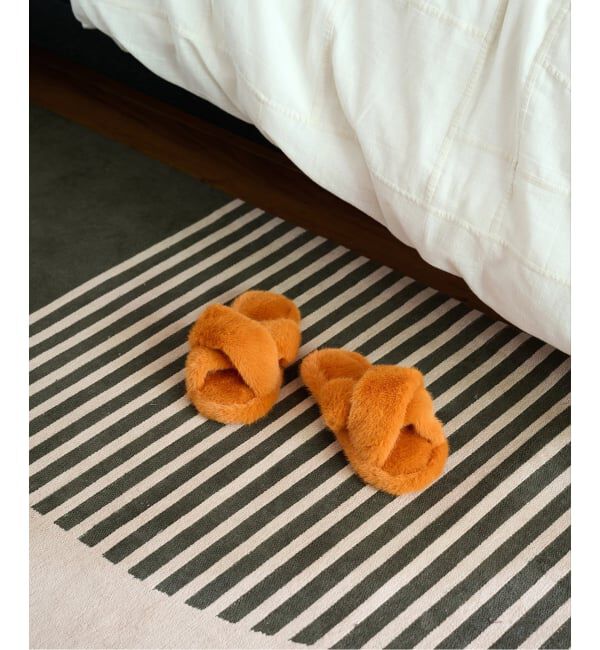 journal standard Furniture「SLIPPER FUR　フェイクファー スリッパ」|ルームシューズ|オレンジ