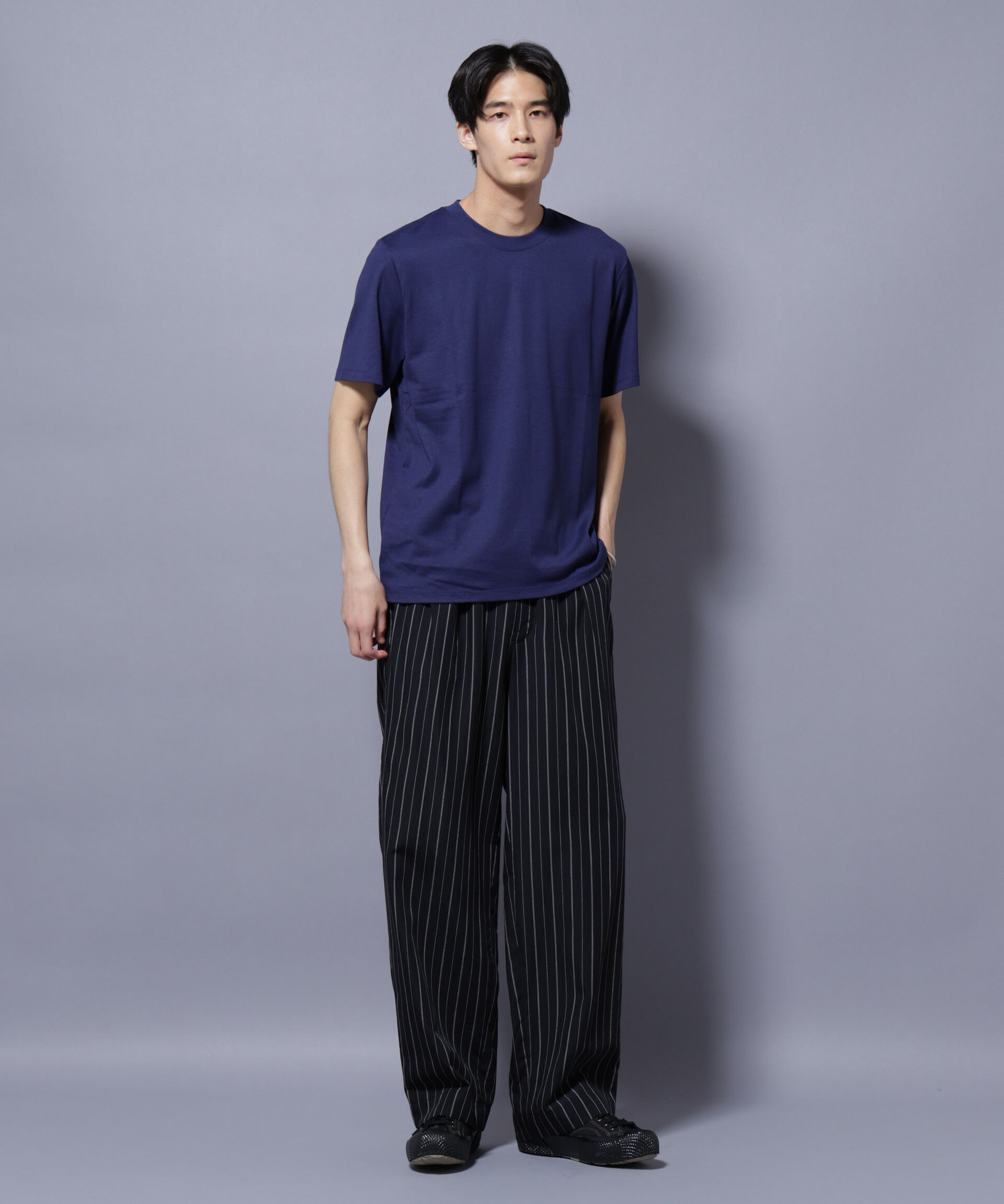 nano･universe「Anti Soaked(R) 汗染み防止 クルーネック レギュラーシルエットTシャツ」|Tシャツ・カットソー|