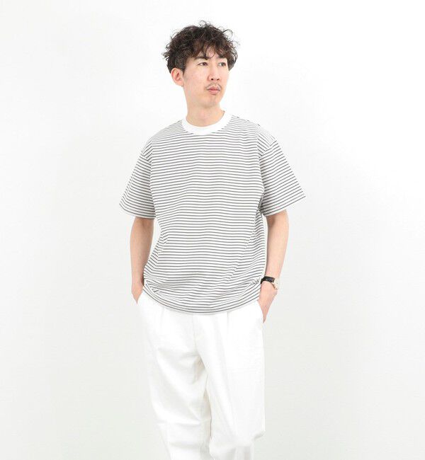 NOLLEY'S goodman「シルケットボーダーTシャツ / クルーネック / 26SS」|Tシャツ・カットソー|