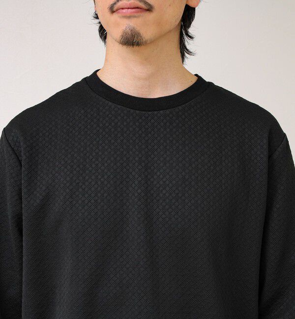 GLOSTER「【素材で魅せる】フクレリンクスジャガードロンT」|Tシャツ・カットソー|