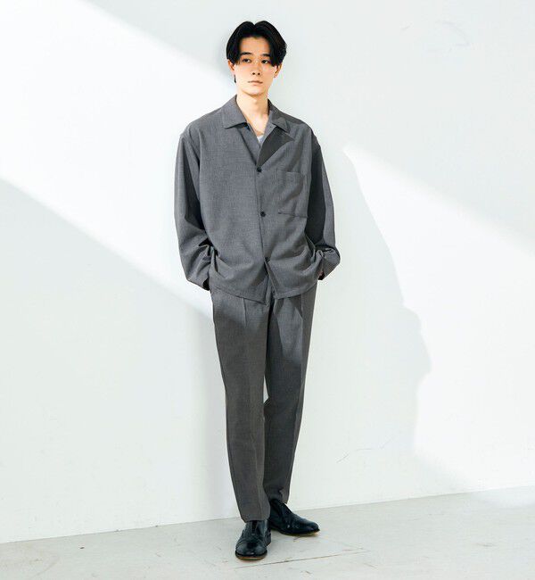 GLOSTER「【春夏に着たい上品素材】リネンタッチドビーワークシャツ」|シャツ・ブラウス|
