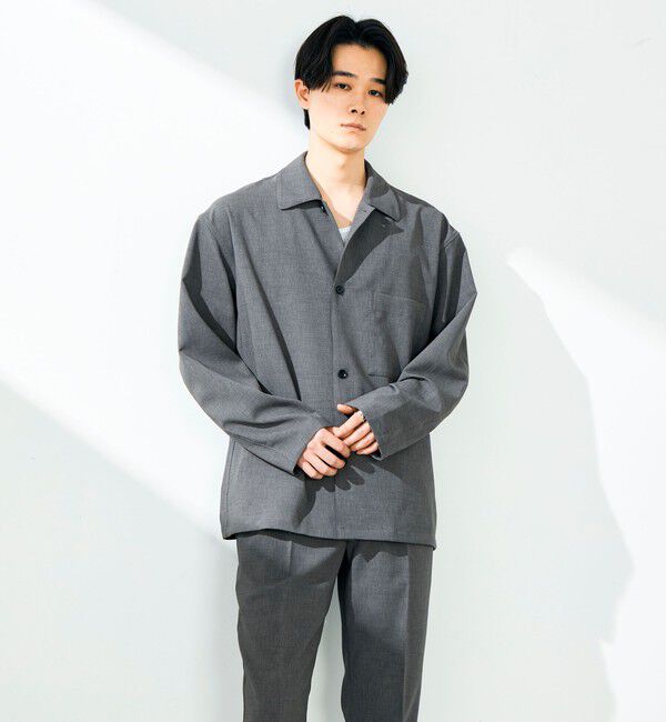 GLOSTER「【春夏に着たい上品素材】リネンタッチドビーワークシャツ」|シャツ・ブラウス|