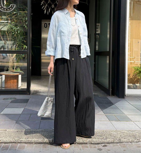 fredy emue「LINEN100 クロップドシャツ」|シャツ・ブラウス|
