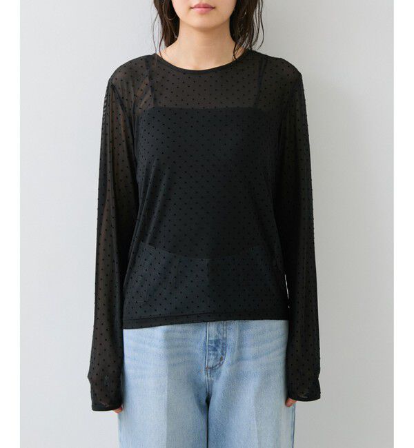 VIS「フロッキードットチュールプルオーバー」|Tシャツ・カットソー|