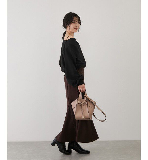 VIS「ワンポイント刺繍入りドレープスウェットプルオーバー」|スウェット・ジャージ|