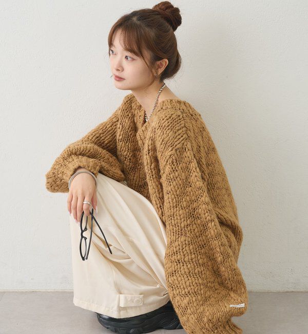  「スラブVニット」|ニット・セーター|