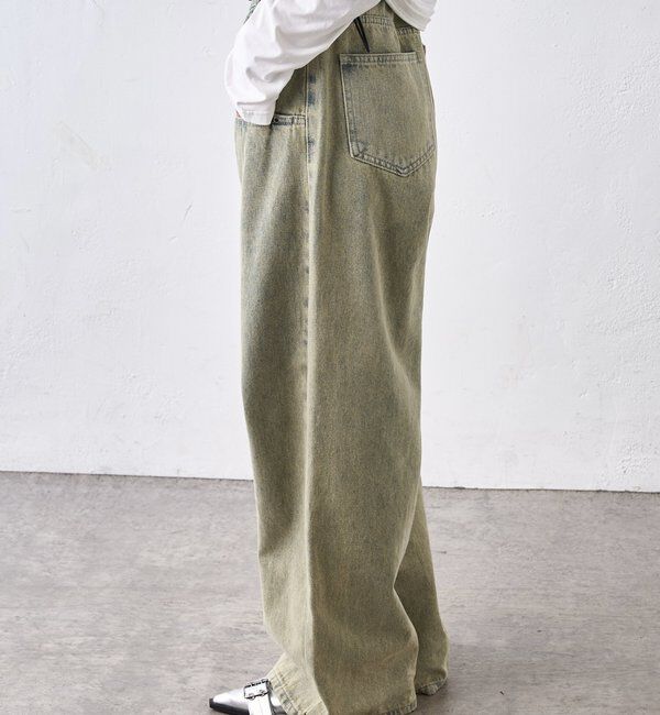  「《UNISEX / サイズ展開あり》スラッシュポケットブラストワイドデニム」|デニム|