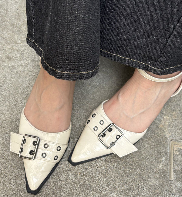  「【HiNT】ベルトストラップミュールパンプス」|パンプス|