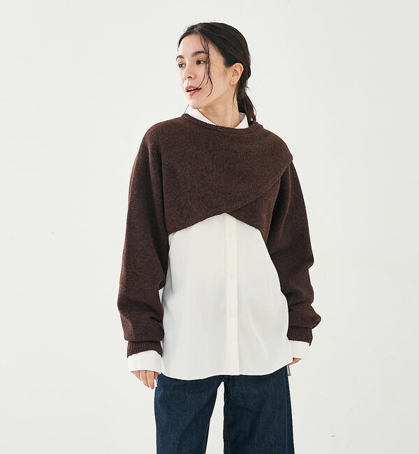collex「2WAYショートニットプルオーバー」|ニット・セーター|