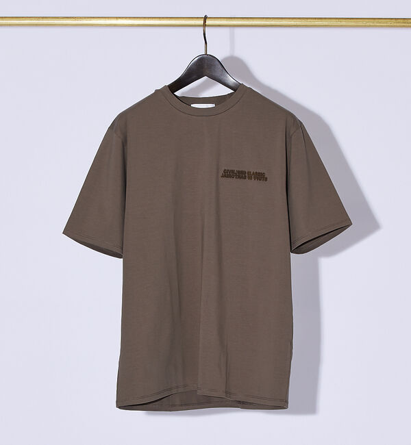 ABAHOUSE「【ブラシプリント】グラフィックTシャツ」|Tシャツ・カットソー|グレージュ