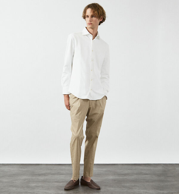 ABAHOUSE「【FLEX SHIRTS】COOLMAX EcoMade ダブルピケ ジャージシ」|シャツ・ブラウス|