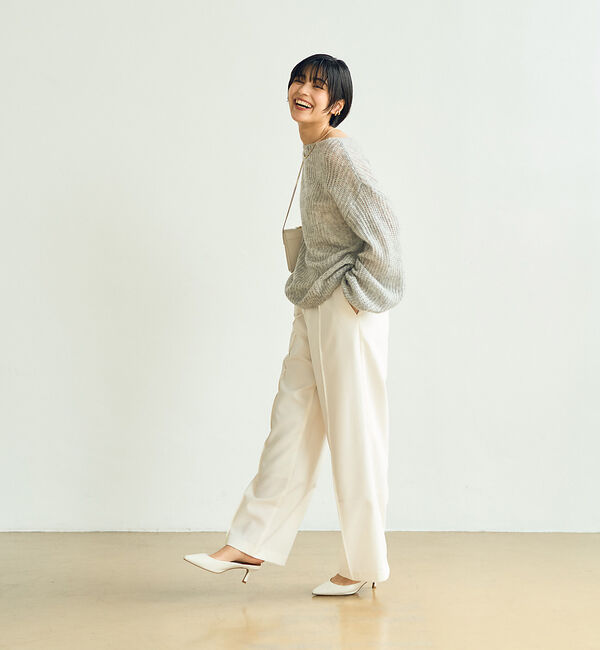 Rouge vif「ラメモヘアシアーパフプルオーバー」|ニット・セーター|