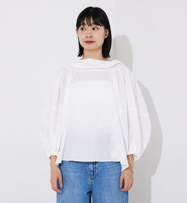 Rouge vif「コットンオフショルボリュームブラウス」|シャツ・ブラウス|