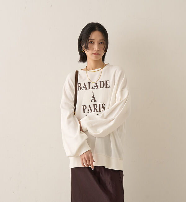 Rouge vif「裏毛ロゴタックスリーブスウェット」|スウェット・ジャージ|