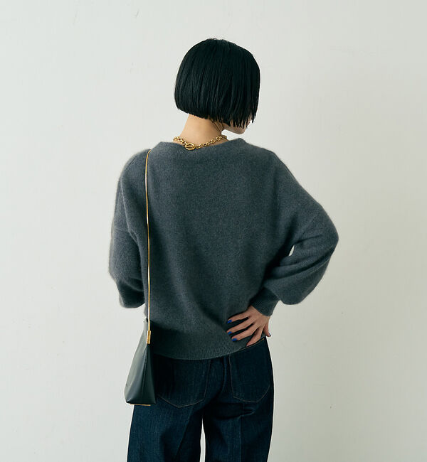 Rouge vif「ラクーン混ボトルネックニットプルオーバー」|ニット・セーター|