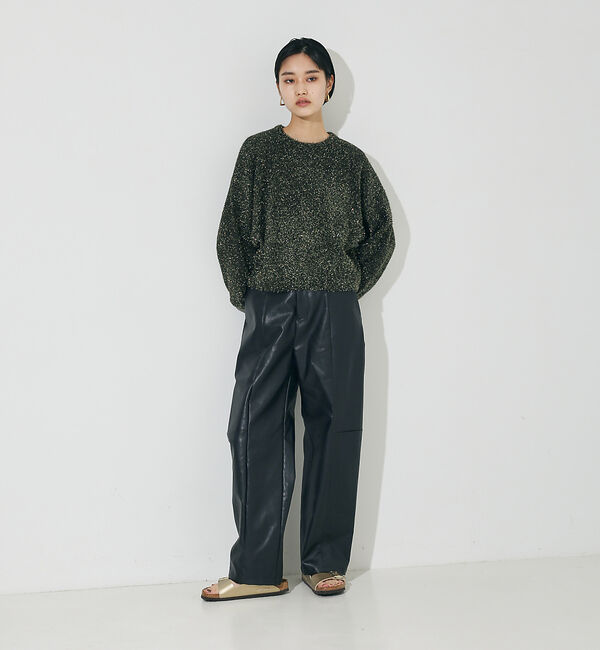 NOMINE「フェイクレザーハイウエストパンツ」|その他|