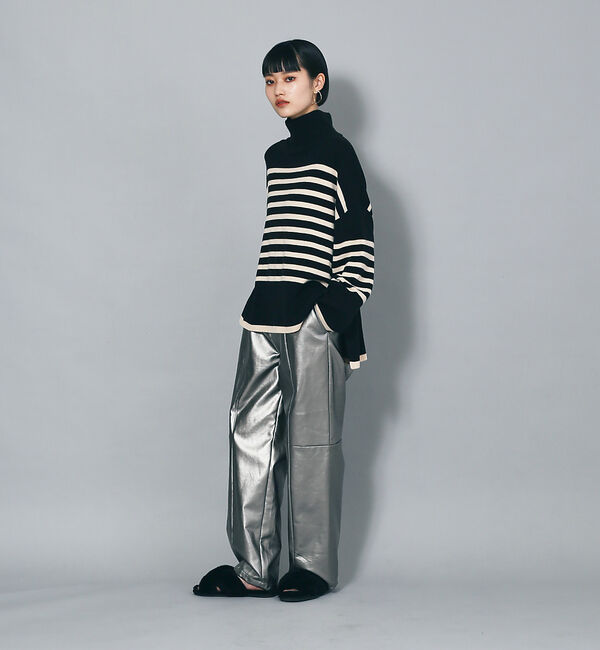 NOMINE「フェイクレザーハイウエストパンツ」|その他|