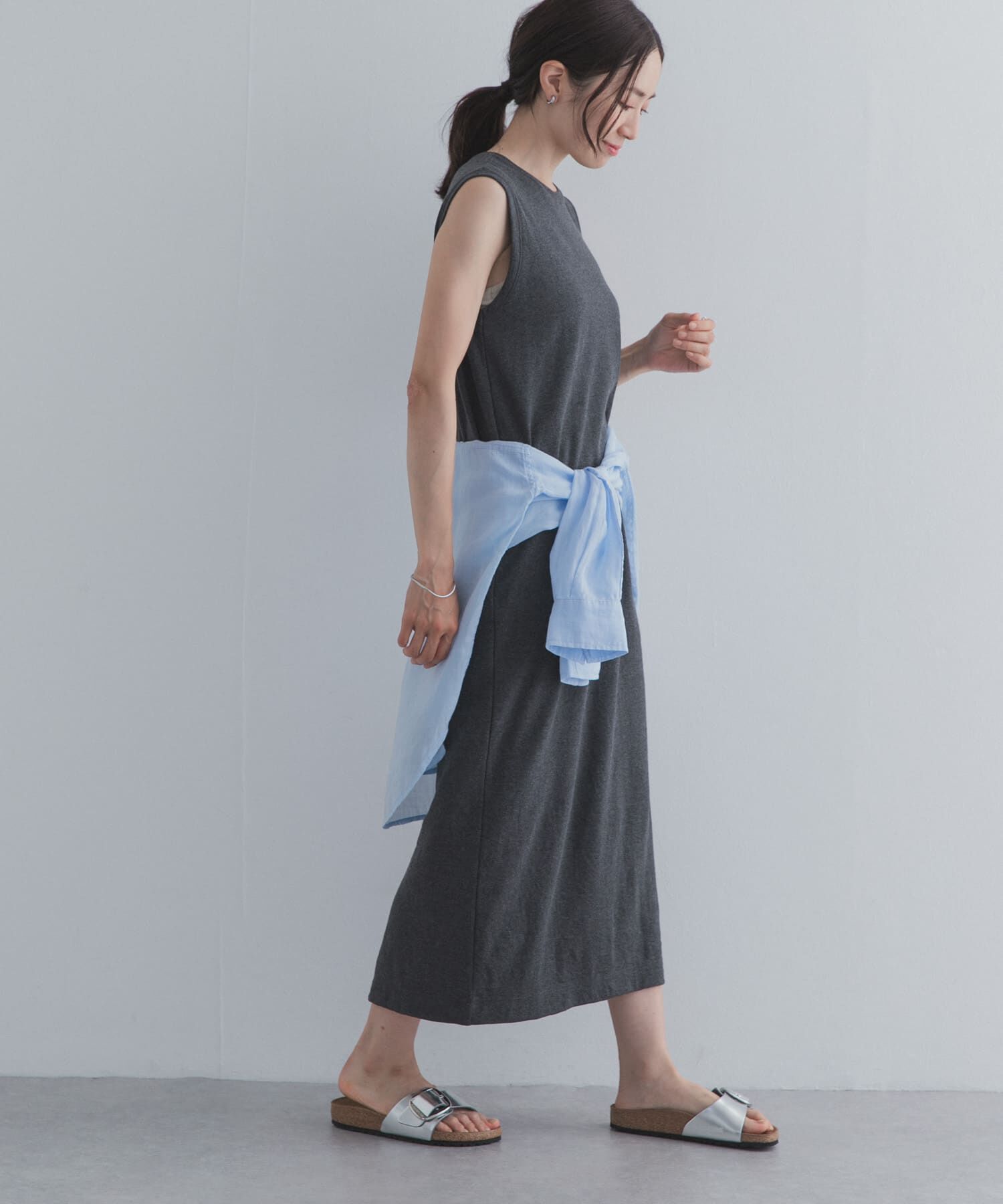 URBAN RESEARCH DOORS「ノースリーブカットリブワンピース」|ワンピース|