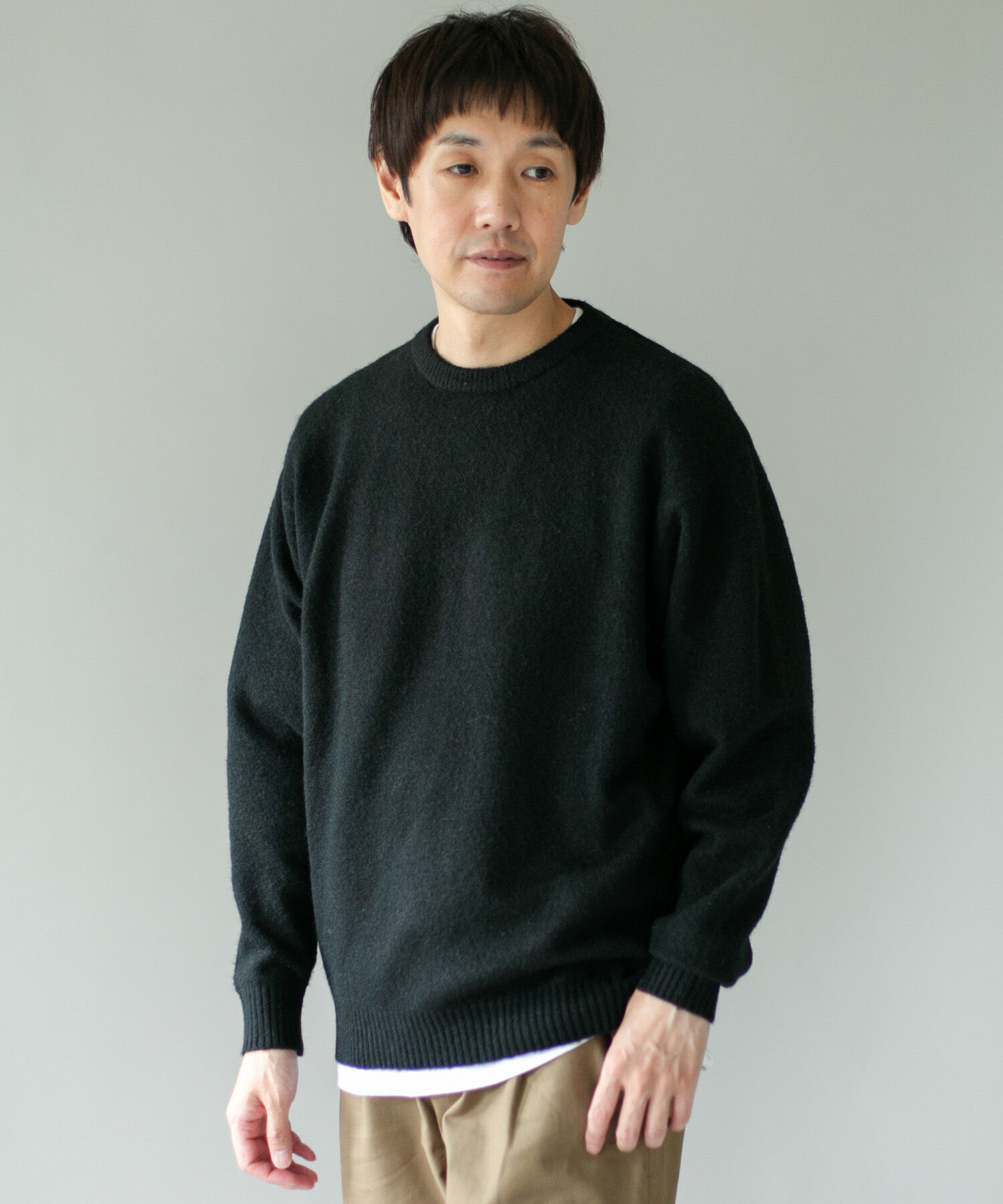 URBAN RESEARCH DOORS「『WEB限定』ウール混もちもちルーズニット」|ニット・セーター|