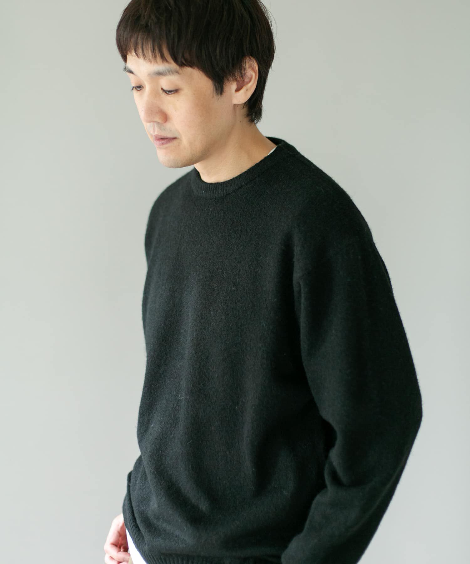 URBAN RESEARCH DOORS「『WEB限定』ウール混もちもちルーズニット」|ニット・セーター|