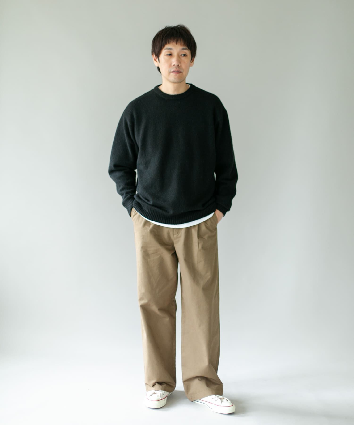 URBAN RESEARCH DOORS「『WEB限定』ウール混もちもちルーズニット」|ニット・セーター|
