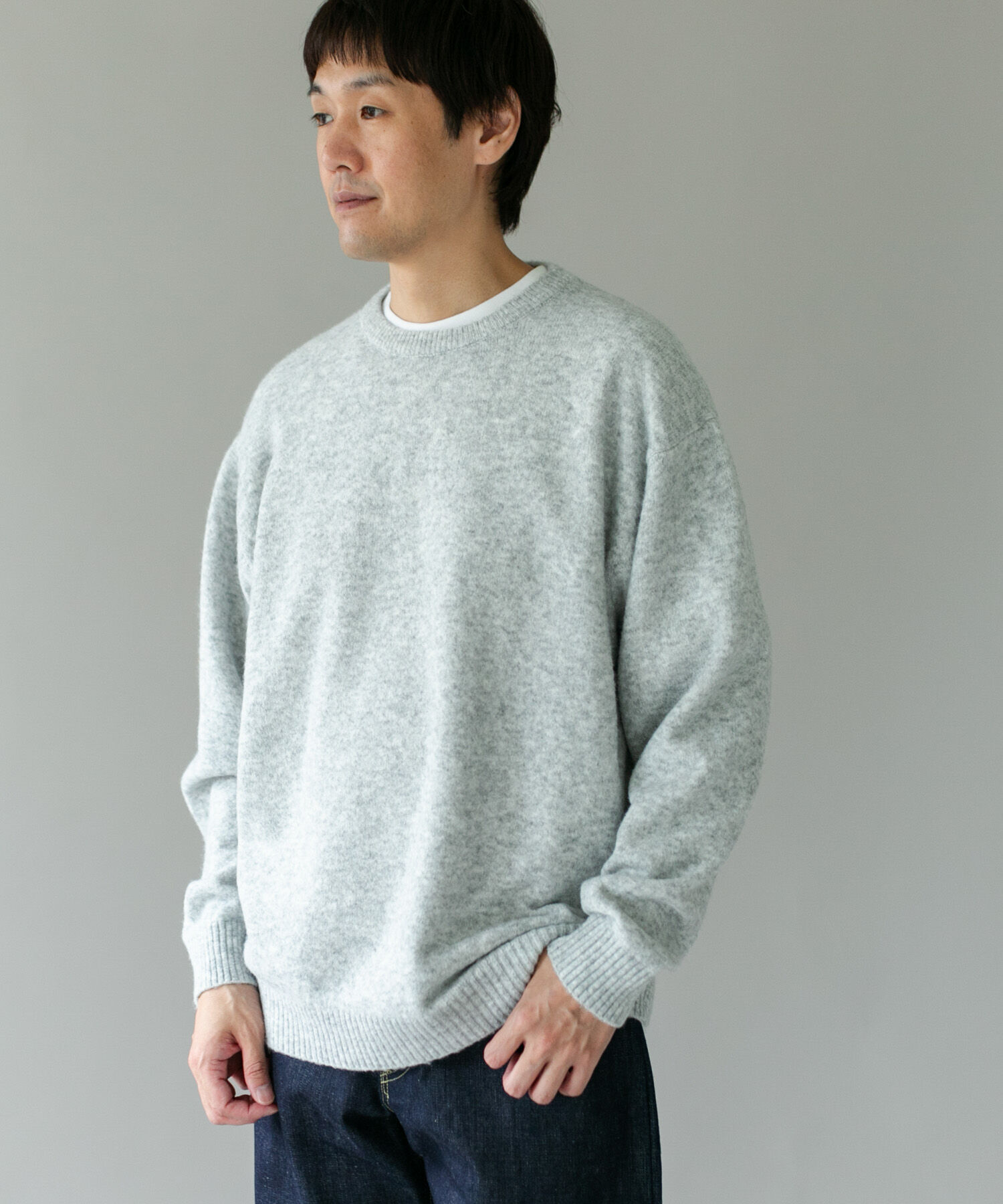 URBAN RESEARCH DOORS「『WEB限定』ウール混もちもちルーズニット」|ニット・セーター|