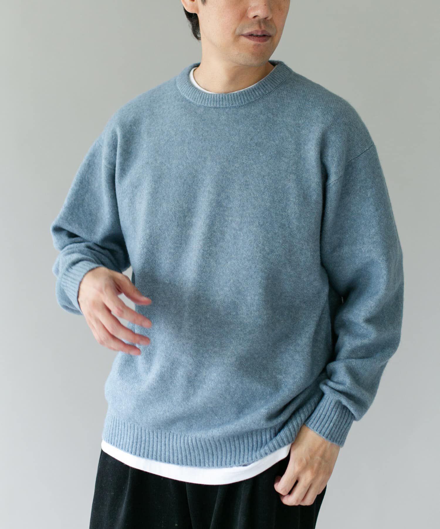 URBAN RESEARCH DOORS「『WEB限定』ウール混もちもちルーズニット」|ニット・セーター|