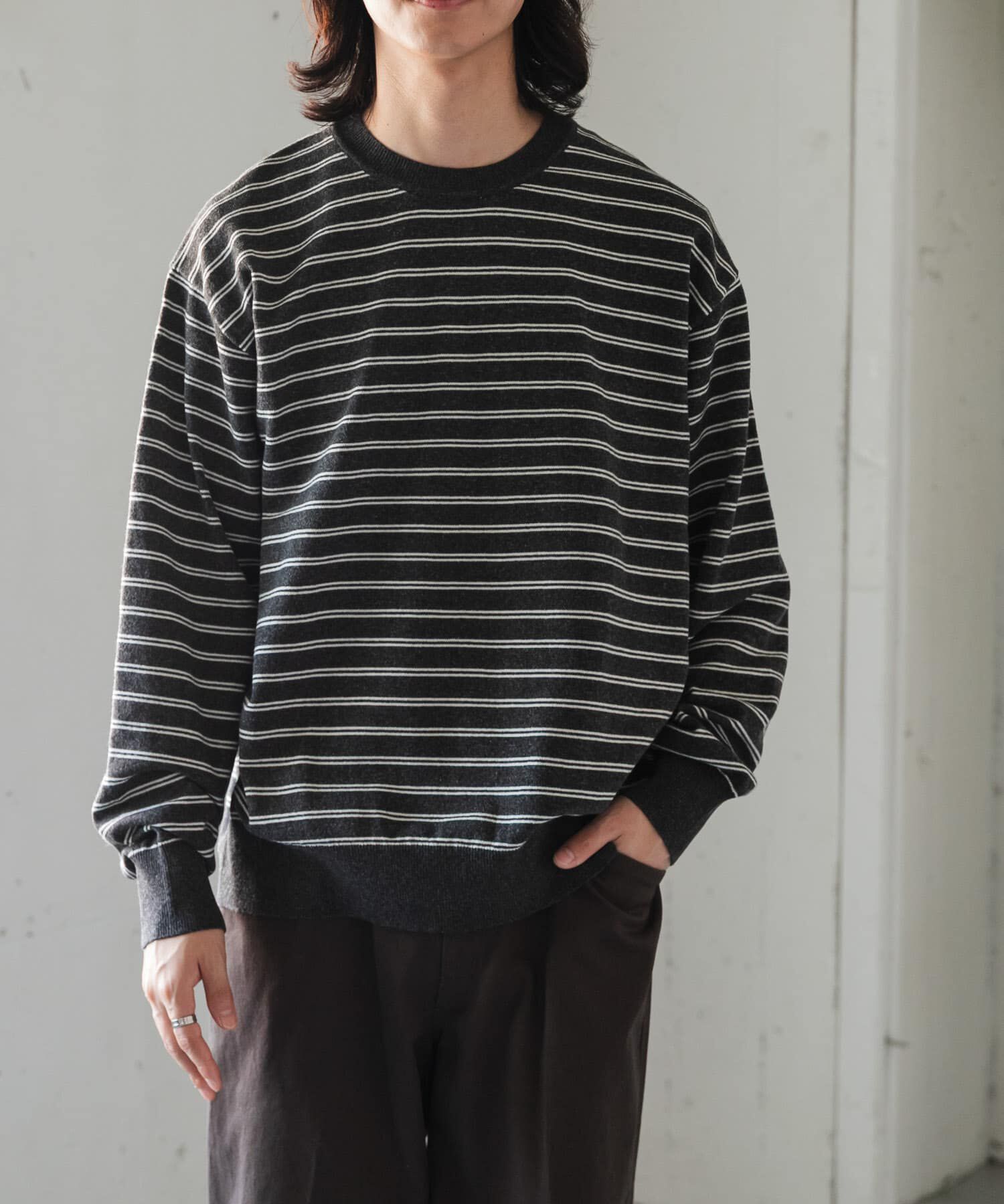 URBAN RESEARCH DOORS「FORK&SPOON　PROVORONE クルーネックニット」|ニット・セーター|