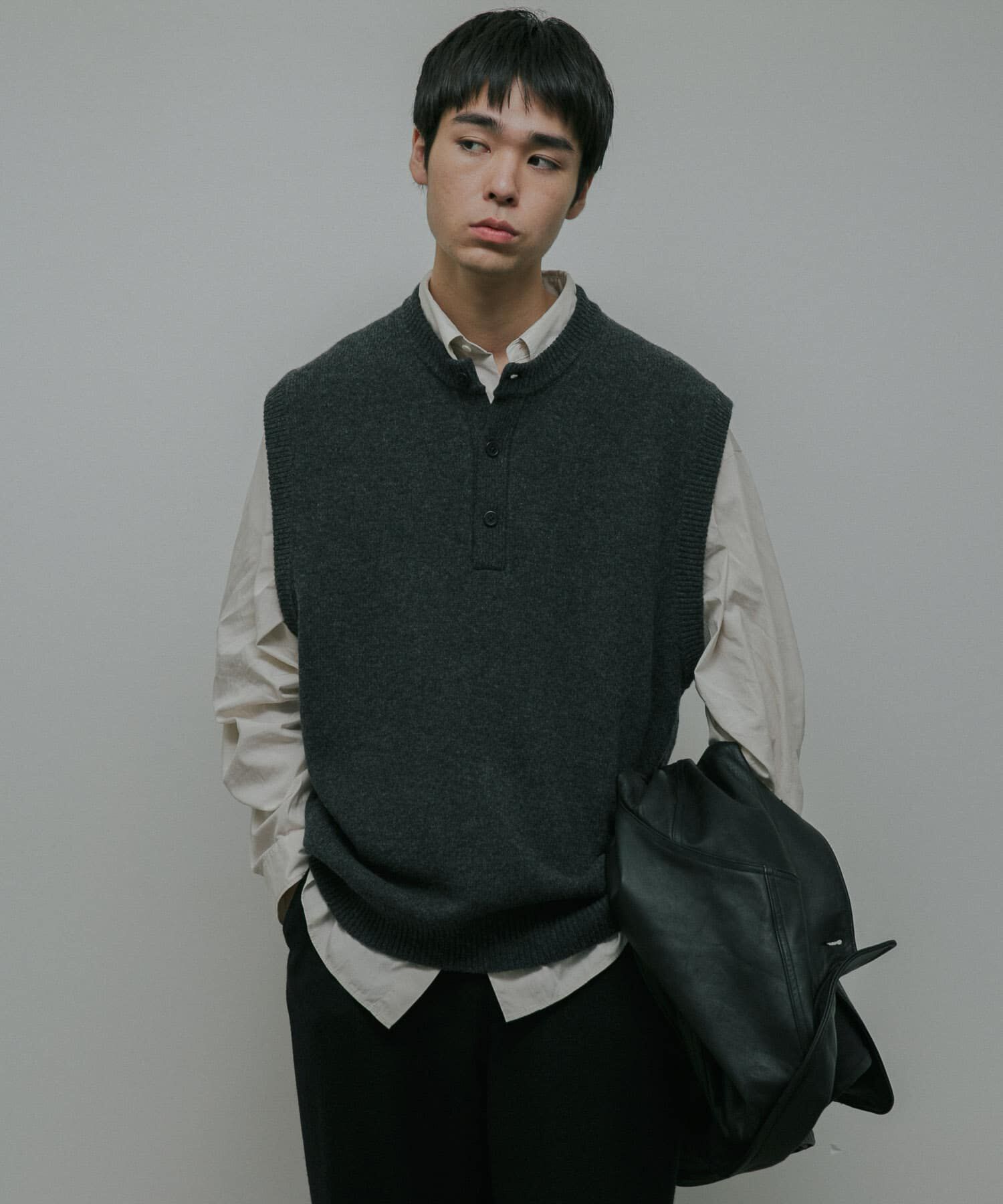 URBAN RESEARCH DOORS「Lamb Wool Knit Vest」|ベスト・ジレ|