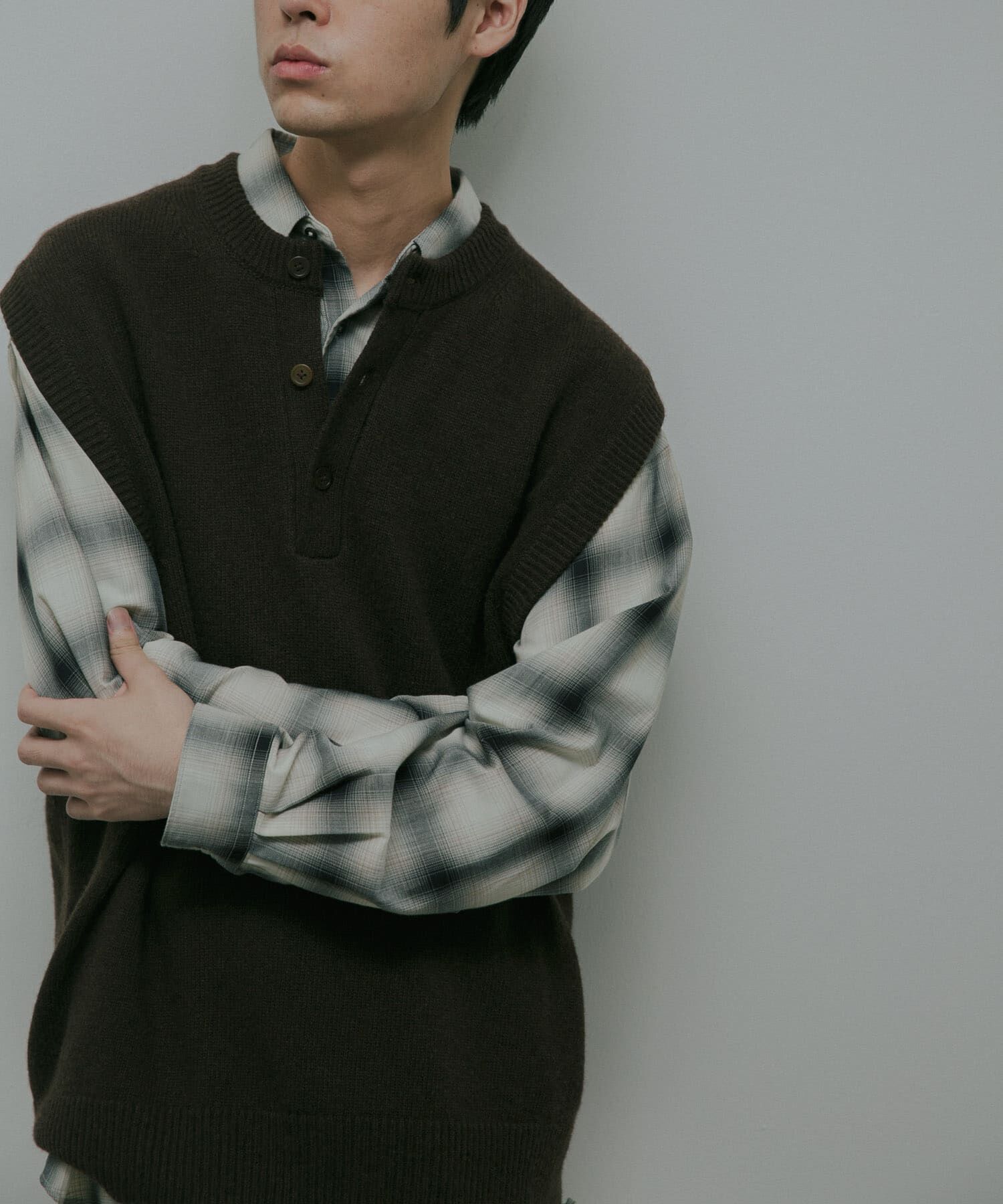 URBAN RESEARCH DOORS「Lamb Wool Knit Vest」|ベスト・ジレ|